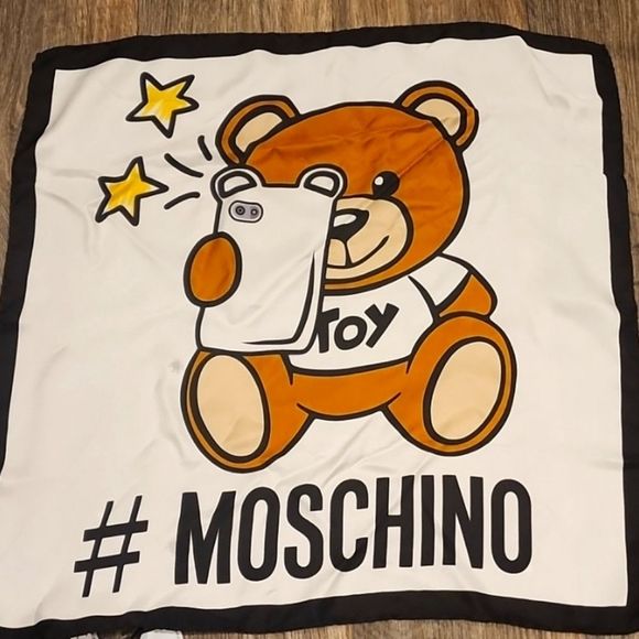Moschino Accessories - Moschino Toy Bear Silk Scarf